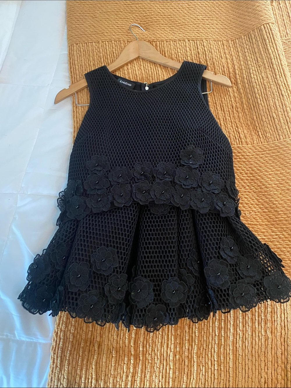 Bebe Black Floral Festive Set